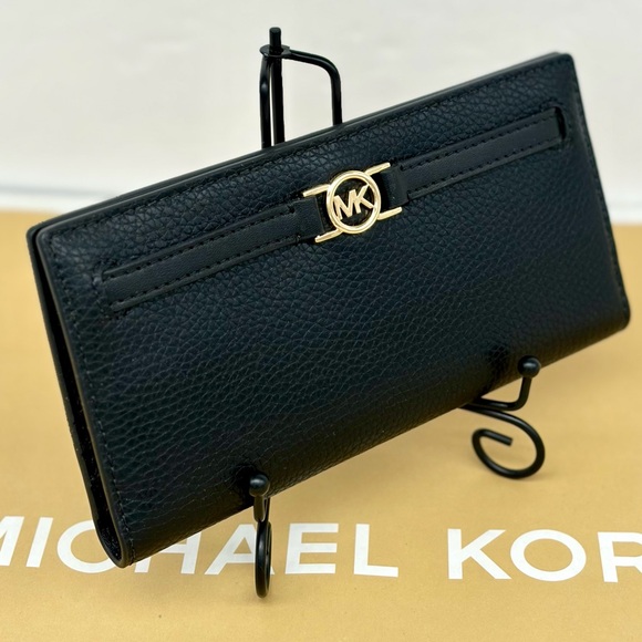 Michael Kors Jet Set Reed Large Bifold Wallet Black - Picture 6 of 10